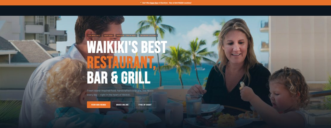 ShoreFyre Fresh Bar & Grill — Homepage